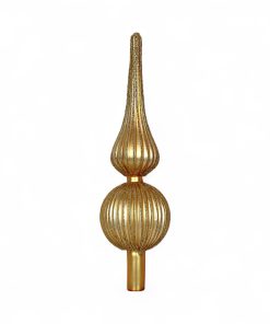 guld topspir på 31 cm høj og har en diameter på 8 cm