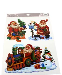 stickers med julemand og tog