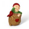 grinende bramming nisse polystone figur på 11 centimeter