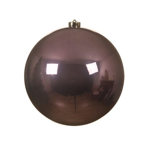 Plast julekule, stor HEATHER LILLA 20 cm., julepynt til juletreet og vinduer