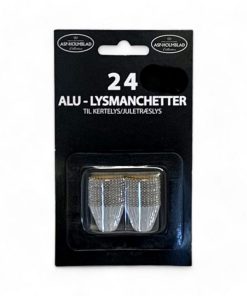 aluminiums lysmanchetter til kertelys eller juletræslys med en diameter på 12 millimeter