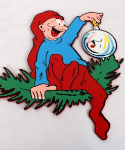 bramming nisse der spejler sig i glas julekugle