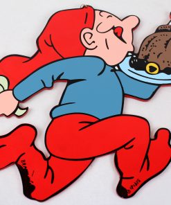 bramming nisse i træ på 40 centimeter der løber med juleanden