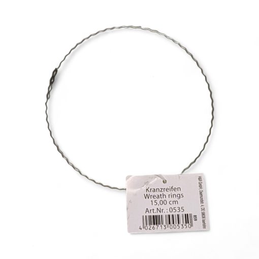 metalring ruflet kransringe med diameter på 15 centimeter til dekorationer