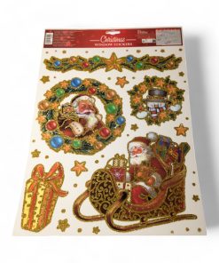 stickers med guld glimmer og kranse