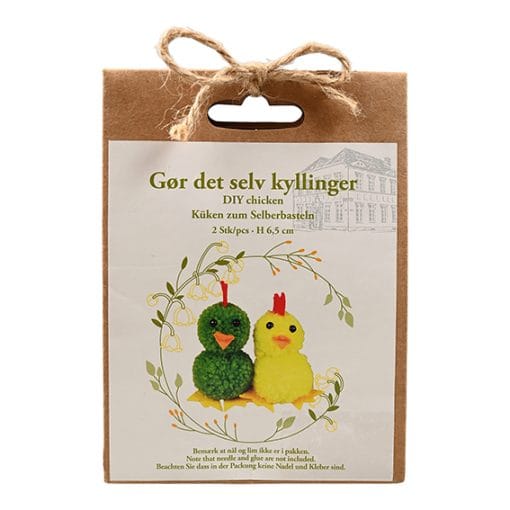 Lag dine egne kyllinger. To forskjellige i sett. Gul og grønn.