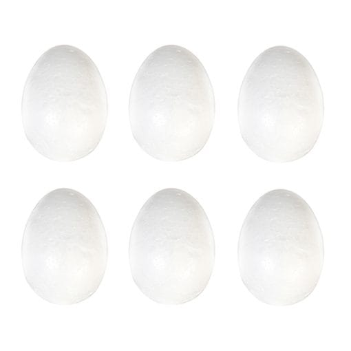 6 styk hvide flamingo påskeæg til kreative aktiviteter