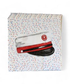 servietter til studenten med rød hue og prikker til studenterfesten