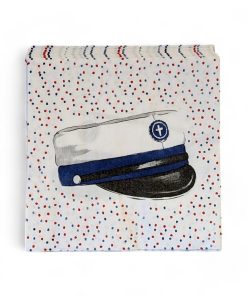 servietter til studenten med blå hue og prikker til studenterfesten