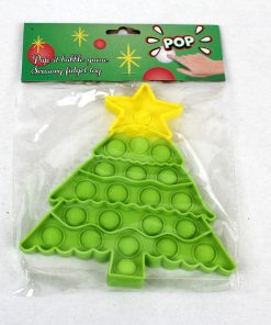 Pop it figur med juletræ. Fidget finger legetøj til børn