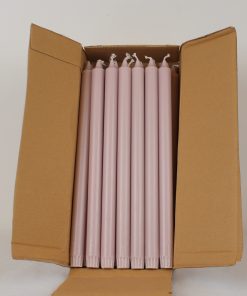 kasse med 20 stk rosa kronelys, 35 cm 