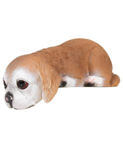 Sød hund figur der kan ligge på hylde eller bænk