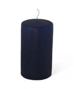 mørkeblå bloklys og stearinlys 7 x 12 centimeter