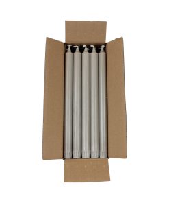 kasse med 20 styk grå kronelys på 30 centimeter