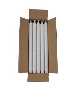 kasse med 20 styk sart lys grå kronelys på 30 centimeter