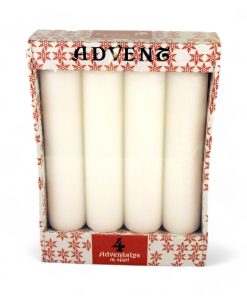 hvide adventslys med spyd