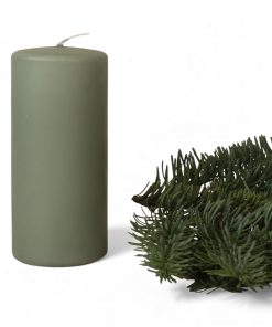 stearinlys grønne 4 x 18 centimeter - billige bloklys til advent og fest