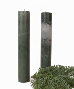 Flot flaskegrøn bloklys 5 gange 30 cm