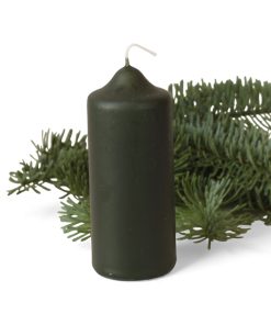 stearinlys grønne 4 x 10 centimeter - billige bloklys til advent og fest