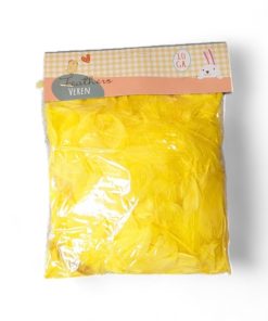 pose med 10 gram gule fjer til kreative produkter