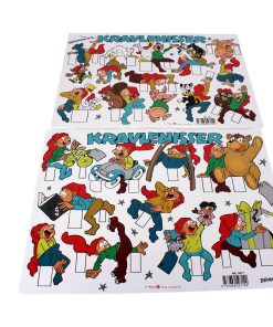 to kravlenisseark til udklip med bramming nisser