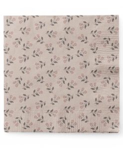 20 styk beige frokostservietter med blomster