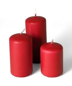 tre små røde bloklys ø 4,8 centimeter