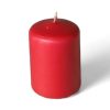 Rote Blockkerze, Durchmesser 4,8 cm Höhe 7 cm. Schöne Kerze
