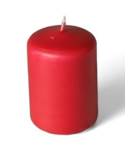 lille rød bloklys ø 4,8 x 7 centimeter