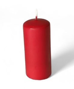 lille rød bloklys ø 4,8 x 11 centimeter