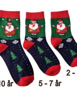 Weihnachtsstrümpfe für Kinder. Gr. 2-4 Jahre. BLAU, ROT und GRÜN mit Weihnachtsmotiven.