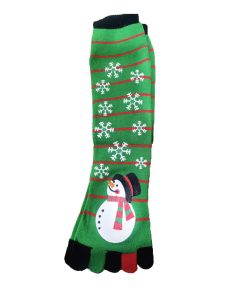 toe socks i grøn og farvede tæer