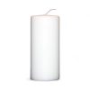 Weiße Blockkerze 6,8 x 15 cm. Qualitätskerze mit 68 Brennstunden