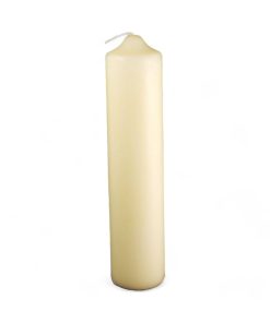 råhvid bloklys ø 4 cm. højde 18 cm. perfekt som adventslys