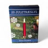 Juletrelys røde ren stearin. 20 stk.