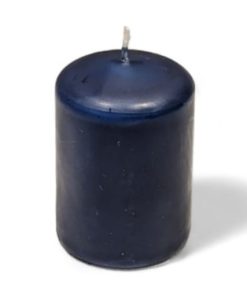 DUNKELBLAUE Blockkerze, Durchmesser 4,8 cm Höhe 7 cm. Schönes Stearinlicht