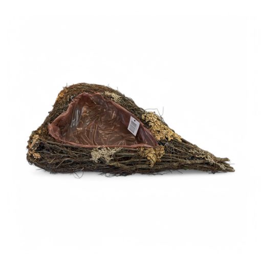 Gravpynt. Stort naturhjerte med bark. 45 cm.