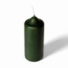 Stearinlys grønn 4 x 10 cm. - billige kubbelys til advent og fest