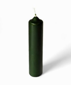 stearinlys grønne 4 x 18 centimeter - billige bloklys til advent og fest