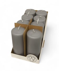 kassetilbud på 8 styk grå bloklys ø 6