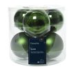 Weihnachtskugeln Glas GRÜN glänzend und matt Ø8 cm. 6 Stück für Weihnachtsbaum