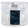 Julekuler glass TRANSPARENTE blanke Ø 7 cm, 8 stk til juletre og julepynt