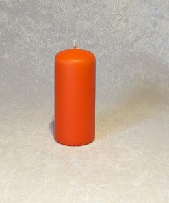 lille orange bloklys ø 4,8 x 11 centimeter