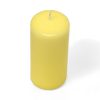 HELLGELBE Blockkerze 5,8 x 12 cm. Günstige Kerze für Ostern