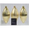 3 styk guld oliven glasdråber på 13 centimeter