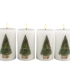 LED Adventslys med fjernkontroll. Magic Christmas. Diameter 7,5 cm.