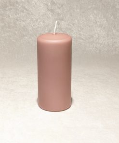 Blockkerze ROSA/ROSA Stearinkerze 6,8 x 15 cm. Für Dekorationen