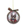 Weihnachtskugel mit Schäferhund. Durchmesser 7,5 cm.