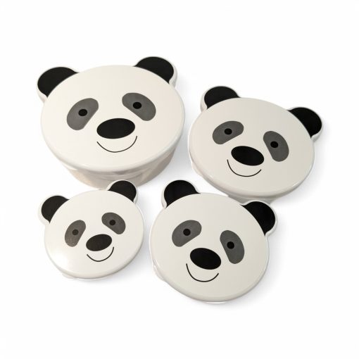 Brotdosen mit Panda für Kinder. 4 verschiedene Boxen