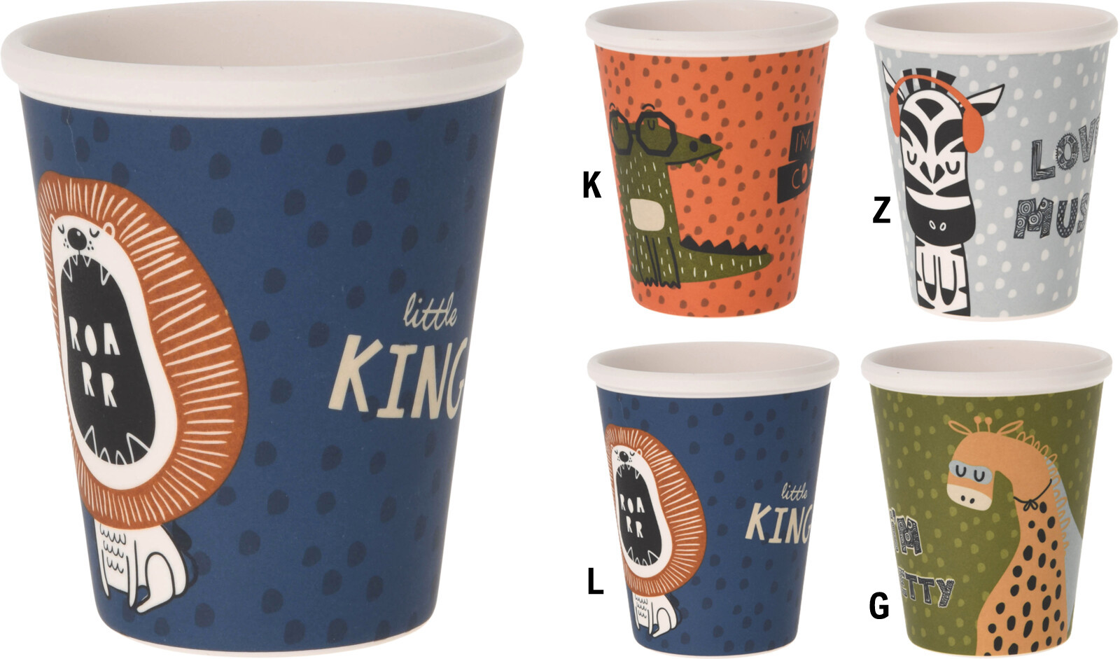 Becher aus Melamin 250 ml. mit Giraffe. Kindergeschirr – Bild 2